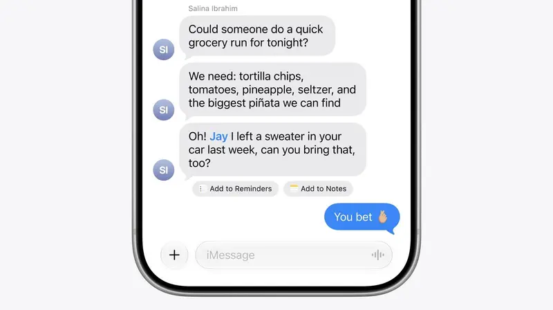 iOS 27.2: Messages-ல் Suggested Actions-ஐ தனித்தனியாக ஆஃப் செய்யும் வசதி