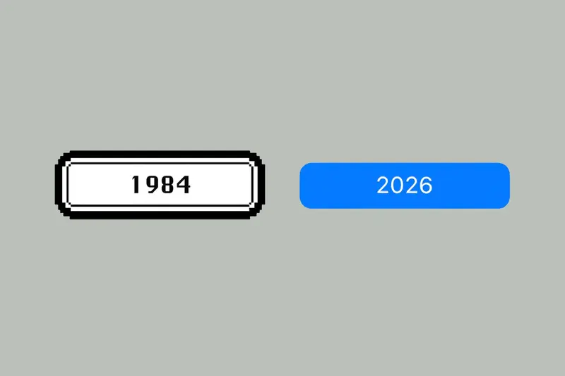macOS buttons 40-year evolution: இன்டராக்டிவ் கேலரி